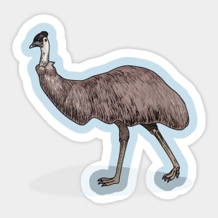 Emu bird cartoon illustration Sticker